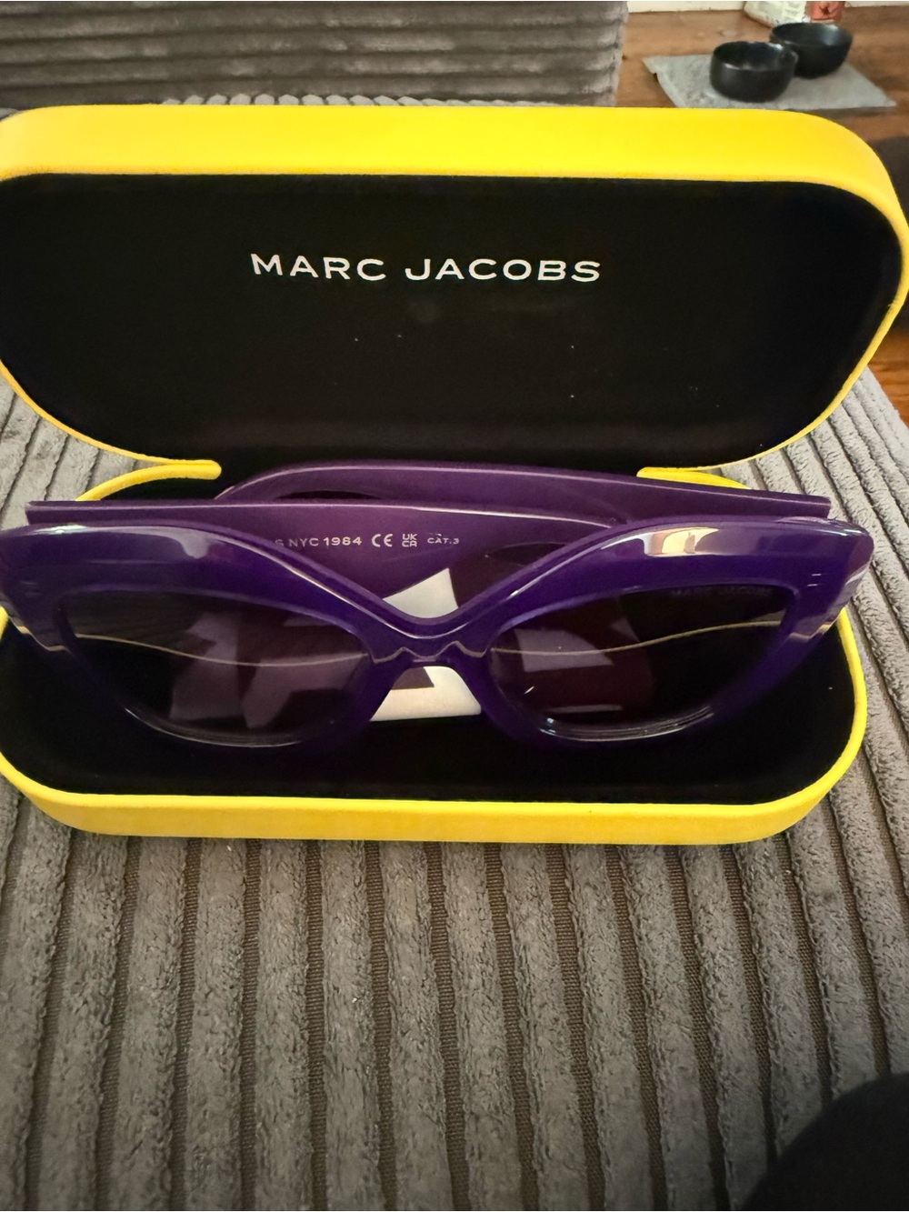 Marc Jacobs Purple Cat-Eye Sunglasses with Dark Lenses